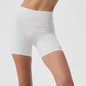 ALO Yoga Classic White Bike Shorts
